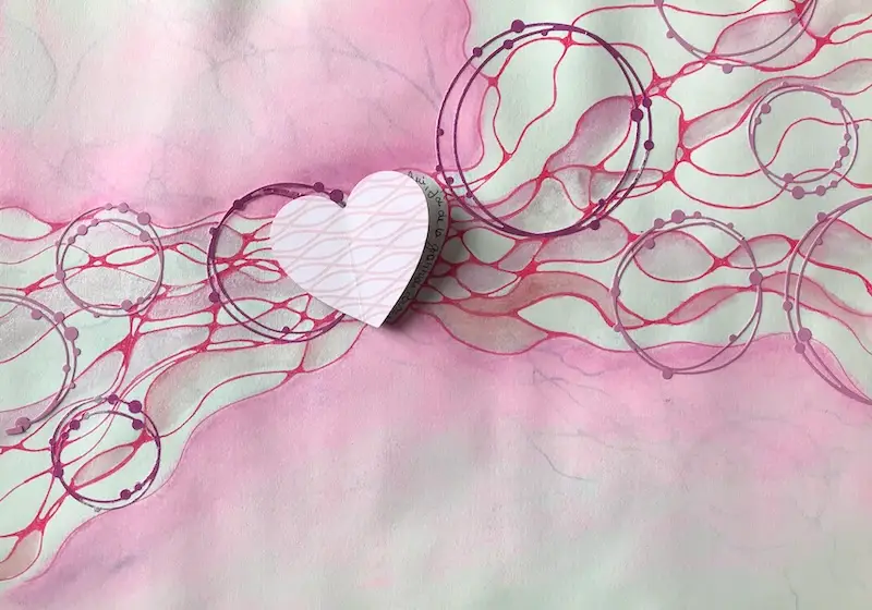 Dessin neurographique d'un atelier introspectif de dessin neurographique, réalisé en distanciel