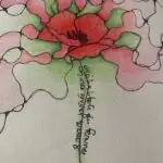 Coquelicot en dessin neurographique