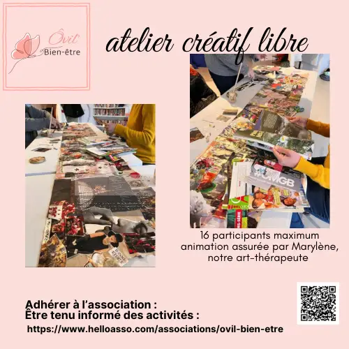 Photos d'un atelier créatif libre