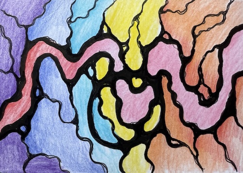 dessin Neurographik® sur le thème de l'Orientation, réalisee dans le cadre du programme VISION